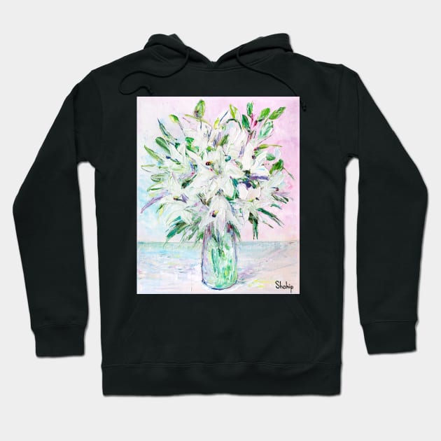 Bouquet Of White Lilies Hoodie by NataliaShchip